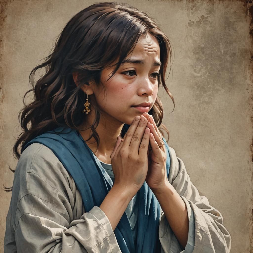 Person Praying: An AI Interpretation