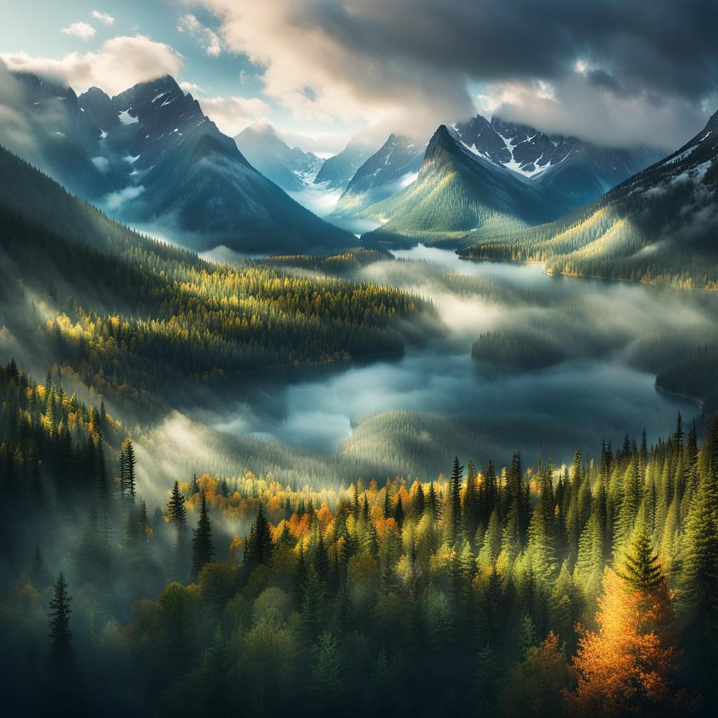 Majestic Misty Mountains of Canada in Cinematic HDR
