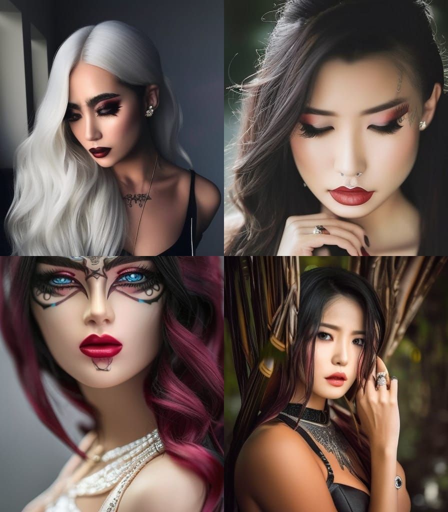 Sad Girl with Intricate Design in Hyper-Realistic Style