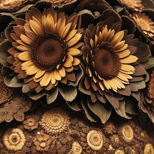 Hyperrealistic Brown Flower Monster in High Definition