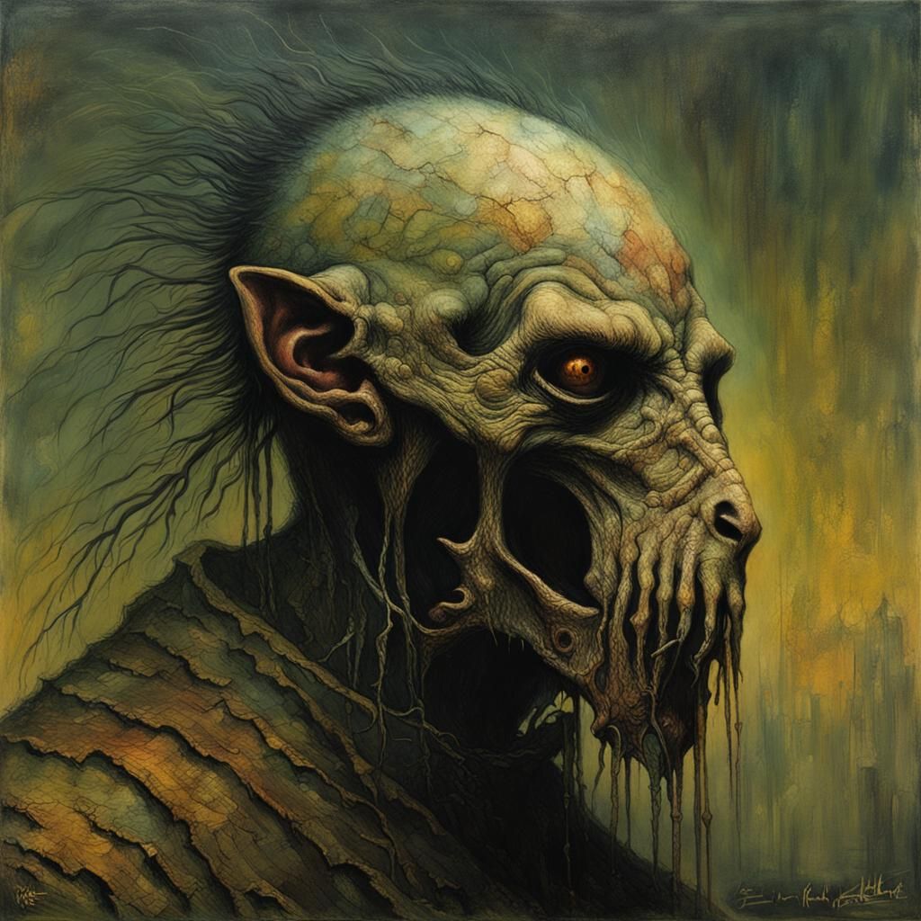 Cyberpunk Errant Knight Portrait in Gothic Style