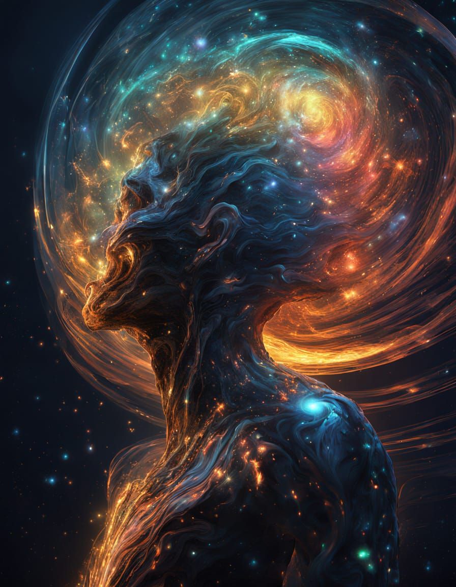 Ethereal Cosmic Form Emerges from Vortex