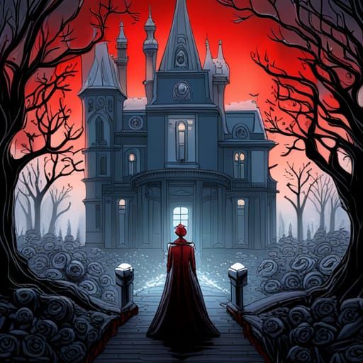 Gothic Victorian Mansion and Rose Garden