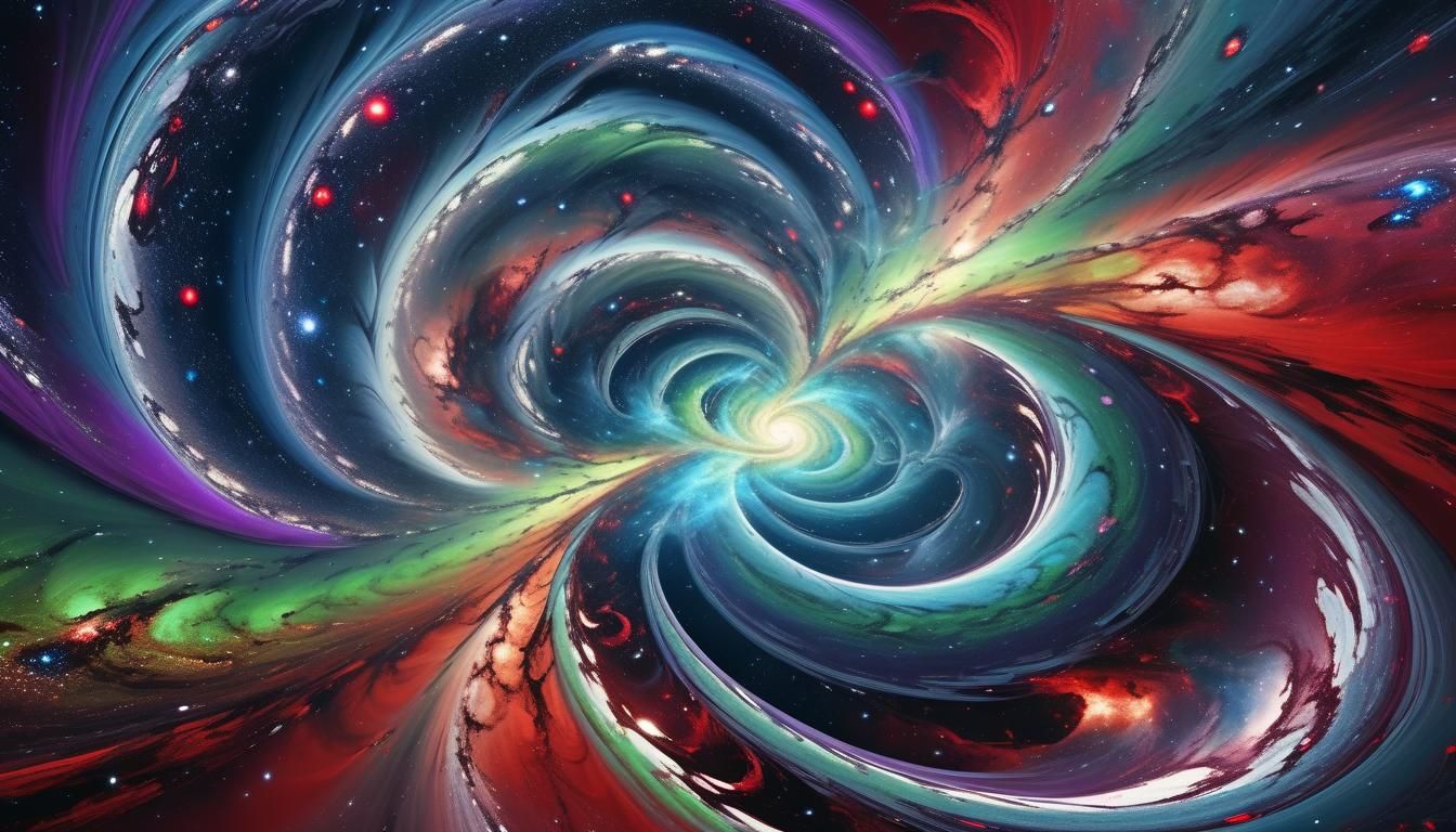 Surreal Cosmic Digital Art of a Spiral Galaxy