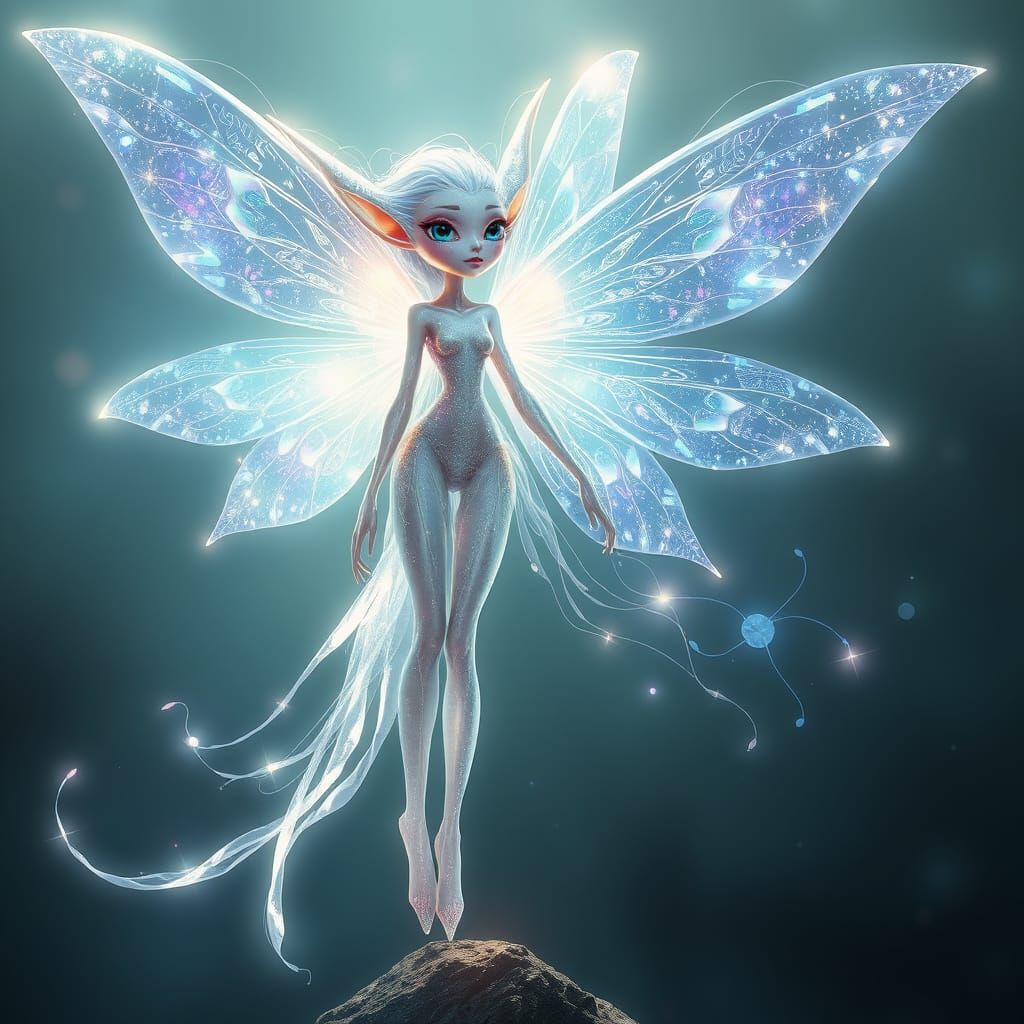 Crystal Fairy Defies Gravity in Vibrant, Iridescent Hues