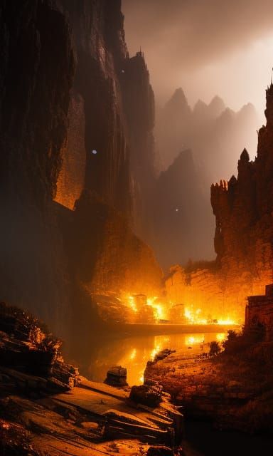 Dragon in Cave: Dark Fantasy Masterpiece