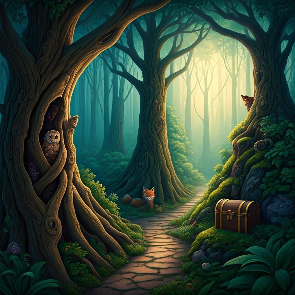 Enchanted Forest: A Surreal Hidden Object Scene