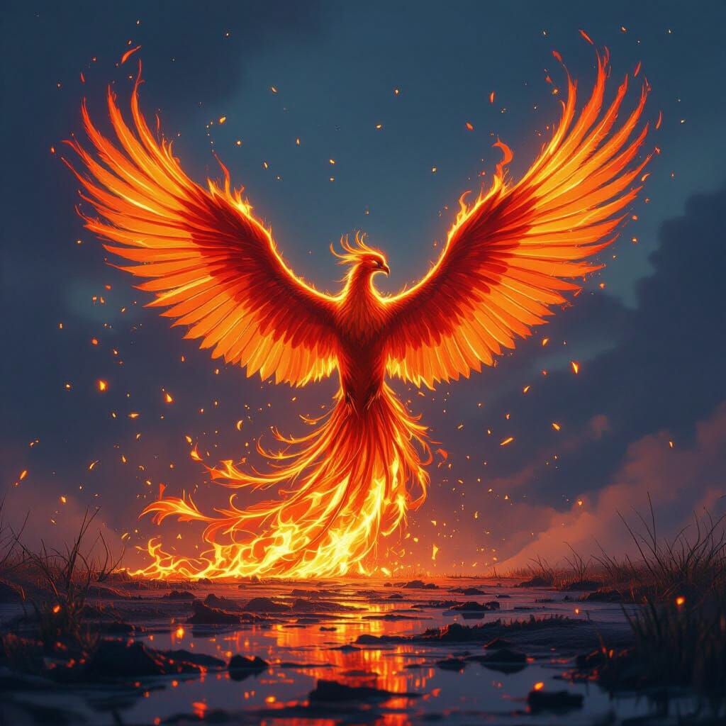 Phoenix Reborn: A Fantasy Realism Illustration