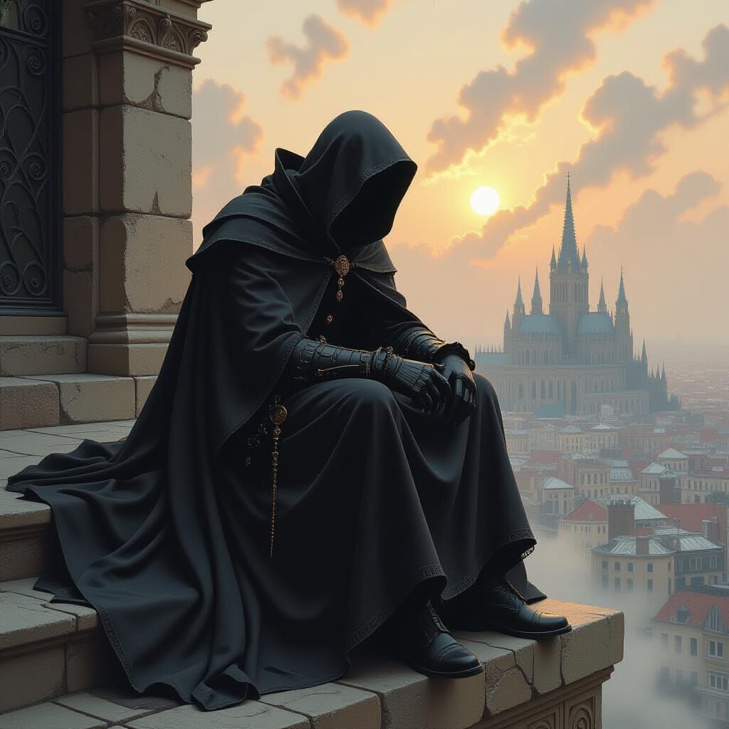 Horror Scene of Ordering in Gustave Doré Style