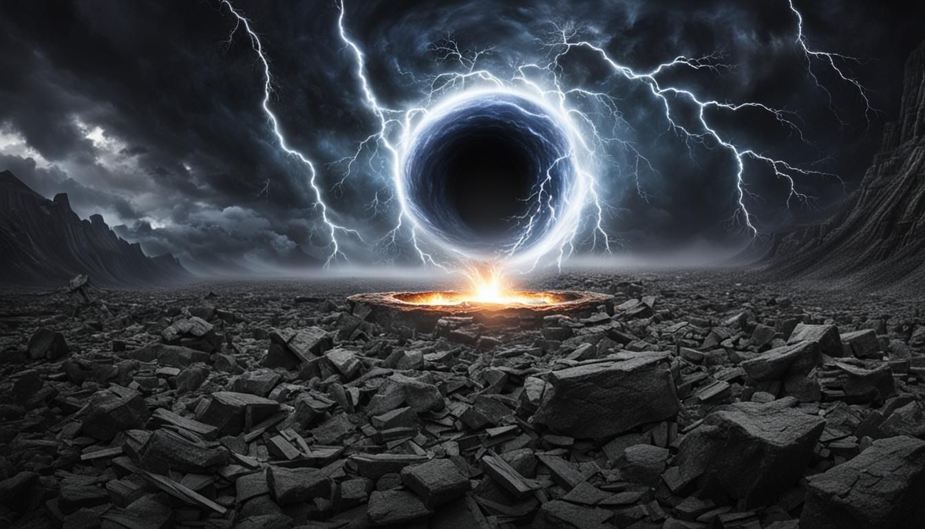 Planet Destroyed by Lightning and Black Hole