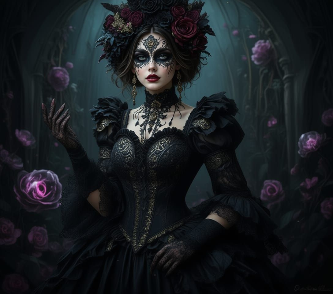 Gothic Lady With Charming Personality