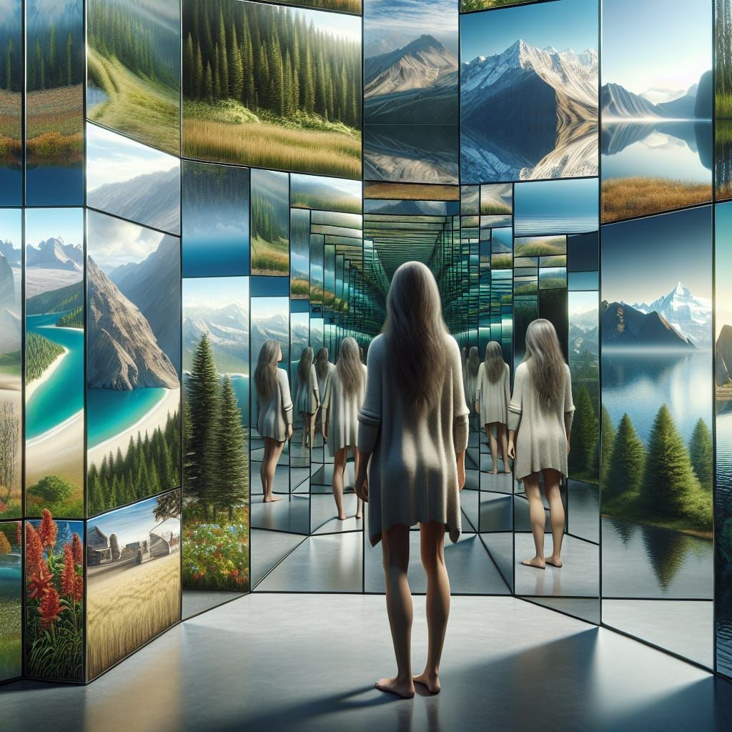 Endless Reflections Disrupted: A Hyperrealistic Mirror Maze