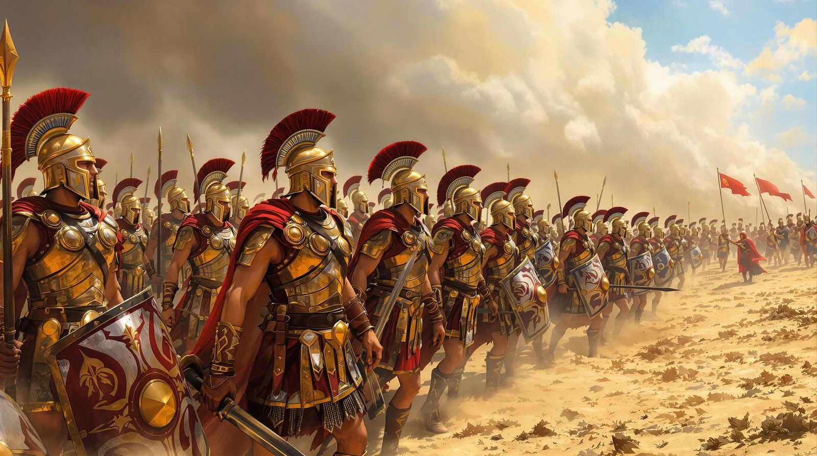 Epic Battle: Roman Soldiers Clash in Gritty Realism