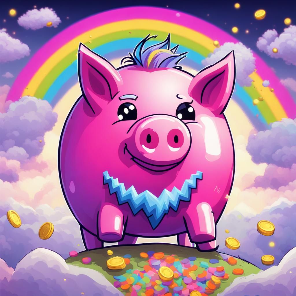 Pixel Piggy Bank Soaring over Crypto Landscape