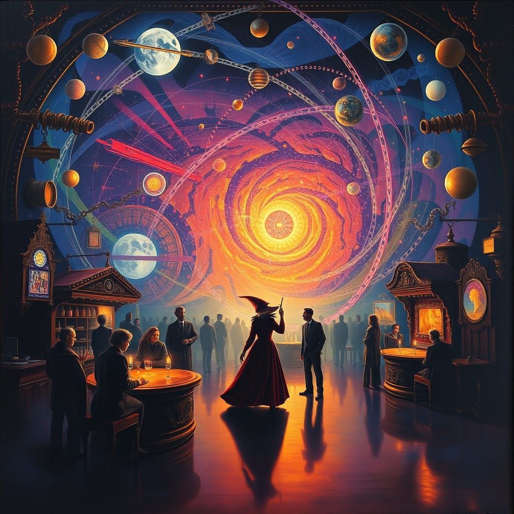 Surreal Steampunk Sorcerer Discotheque in a Mesmerising Davi...