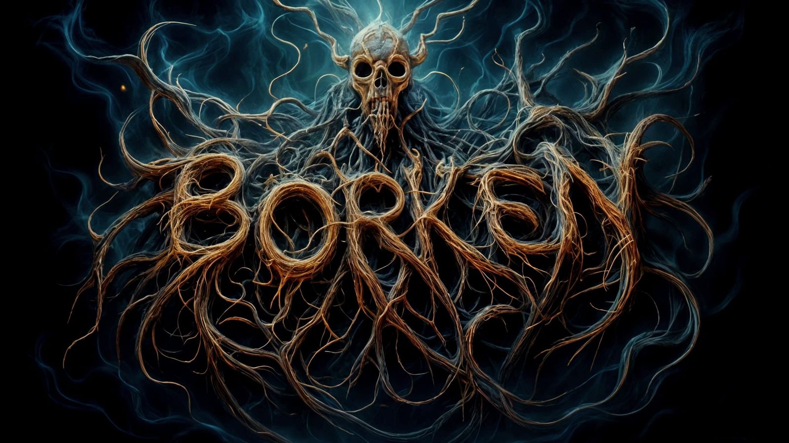 BORKEN Letters in Dark Voodoo Style