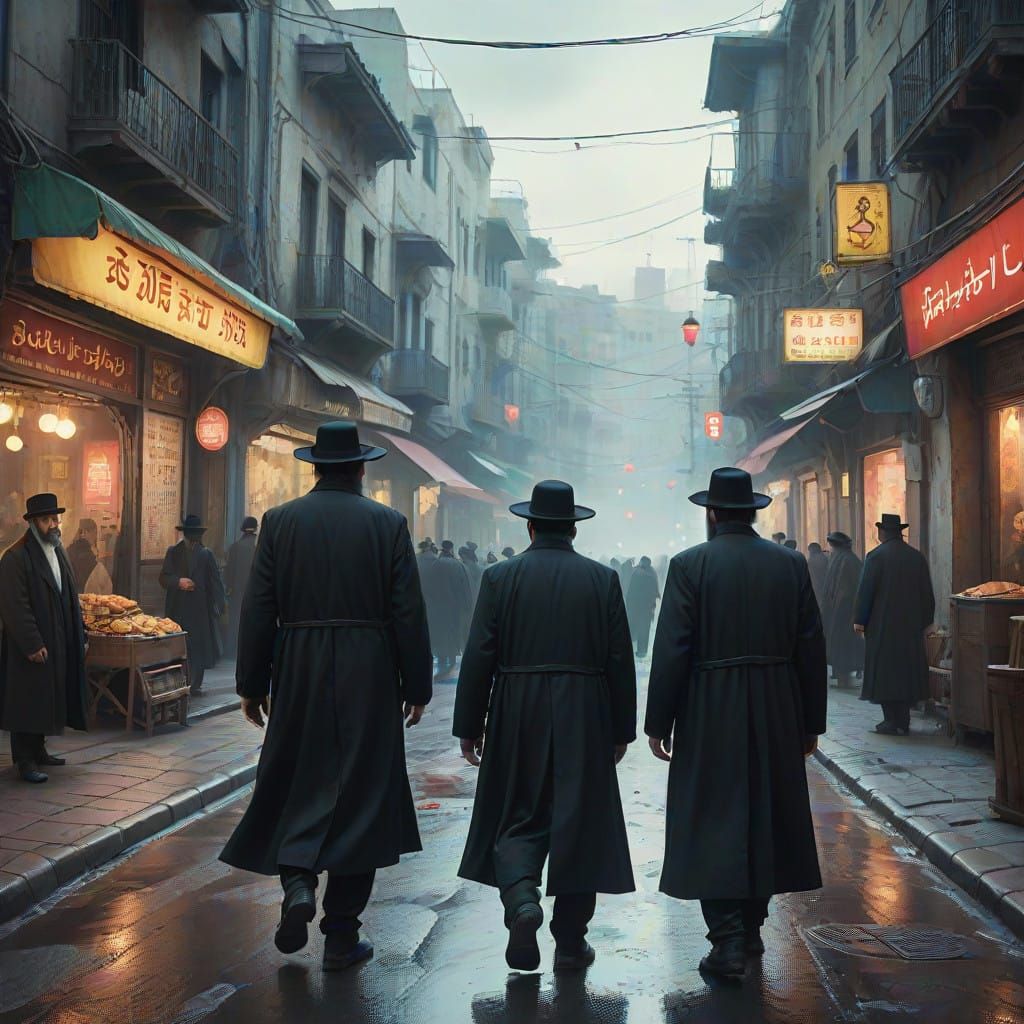 Passionate Argument on Rabbi Akiva Street in Bnei Brak