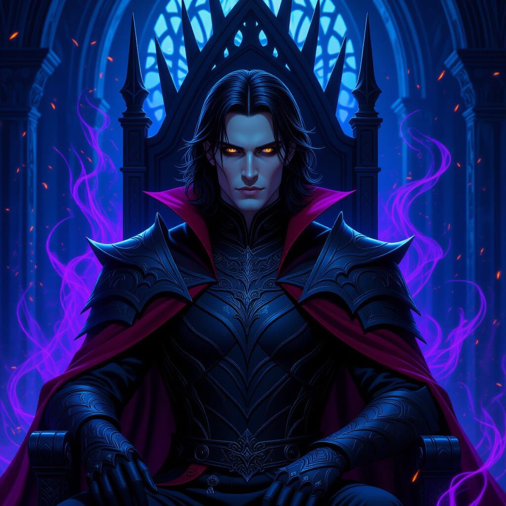 Demonic King in Gothic Dark Fantasy Style