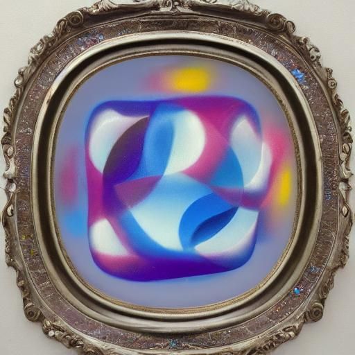 Surreal Pour Painting of Melting Ice Cycles