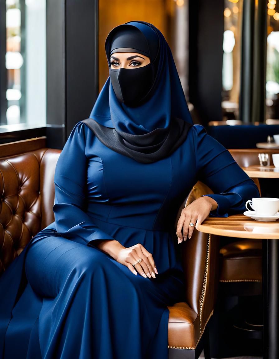 Beautiful Egyptian Woman in Niqab Portrait, Realistic Detail