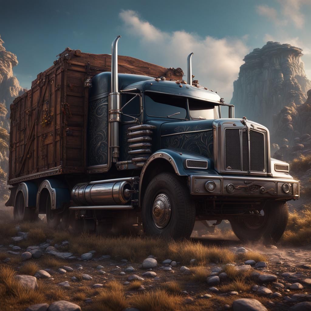 Detailed Truck Matte Painting in Unreal Engine 5