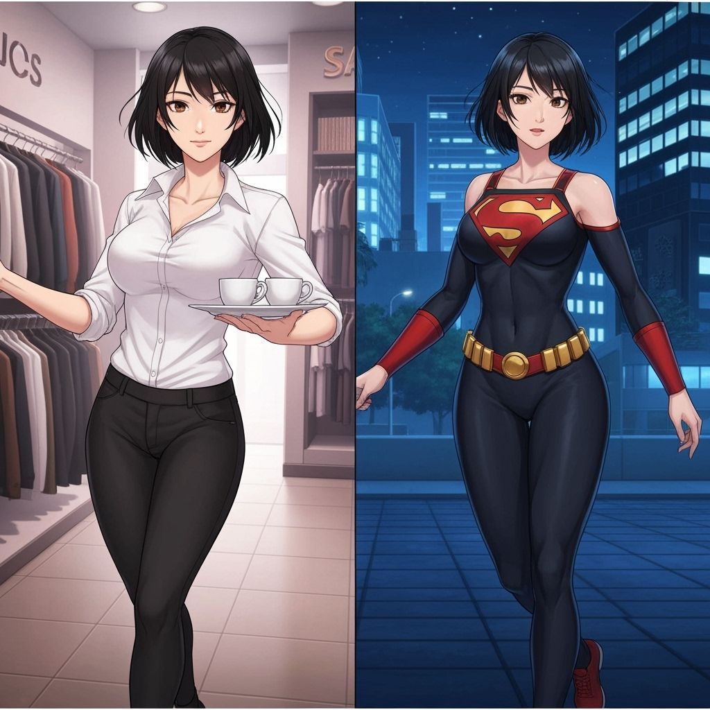 Anime Heroine Protects City by Night