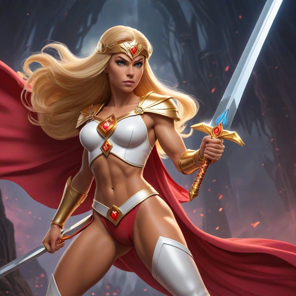 She-Ra Princess of Power raising her sword.