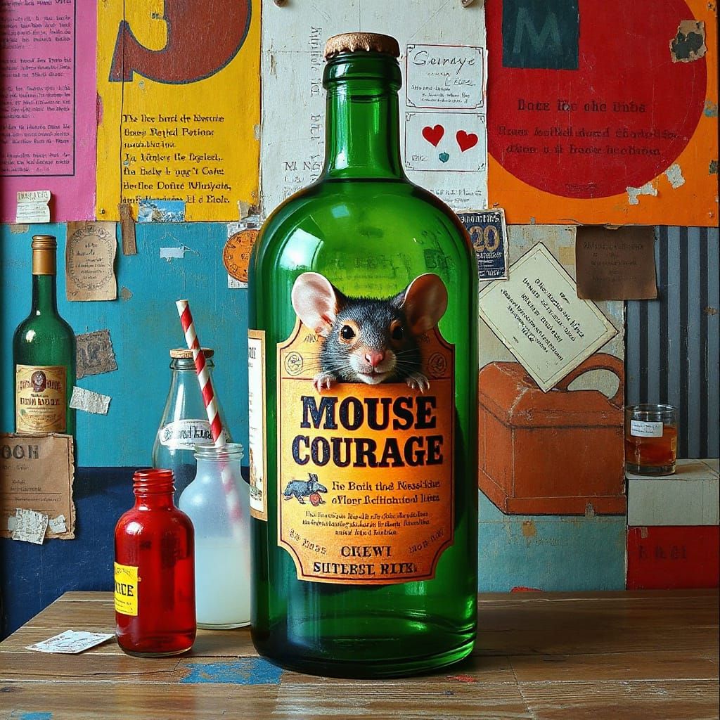 Surreal Satirical Masterpiece in Mixed Media