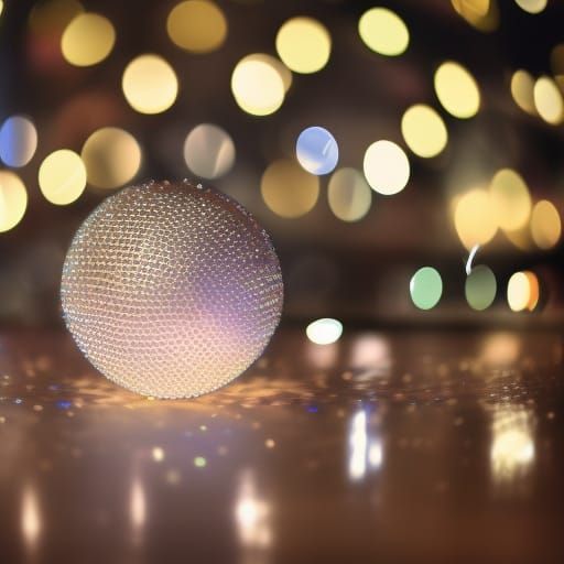 Dog and Disco Ball in Bokeh Photography