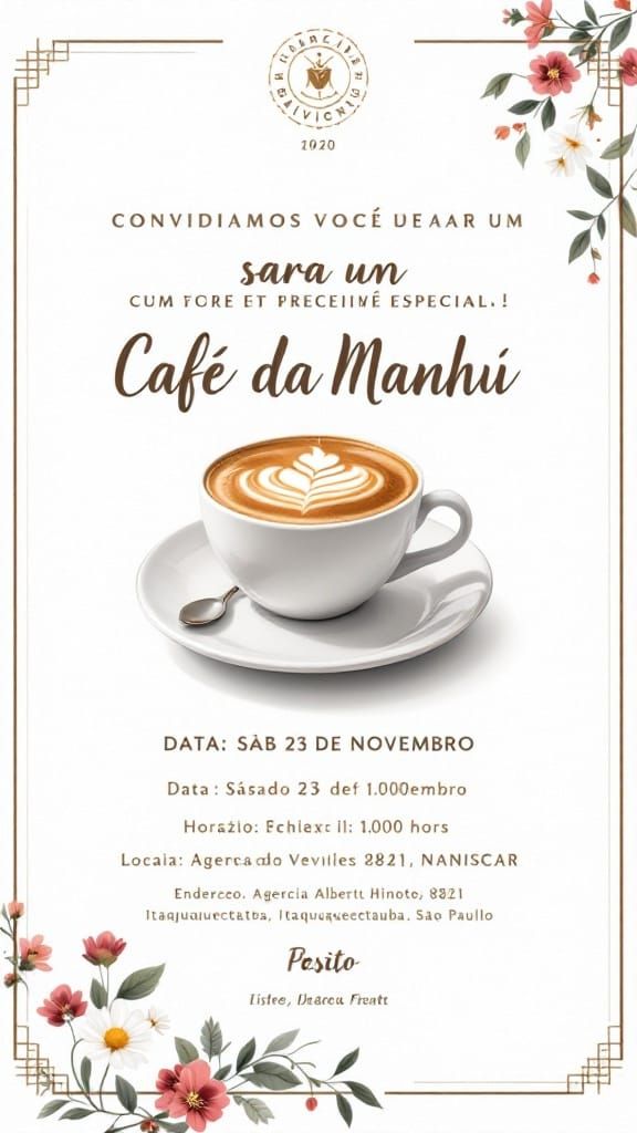 Elegant Invitation for Special Breakfast Event