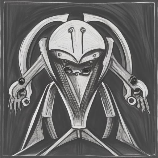 Vorticist Robot: Eldritch Machine Art