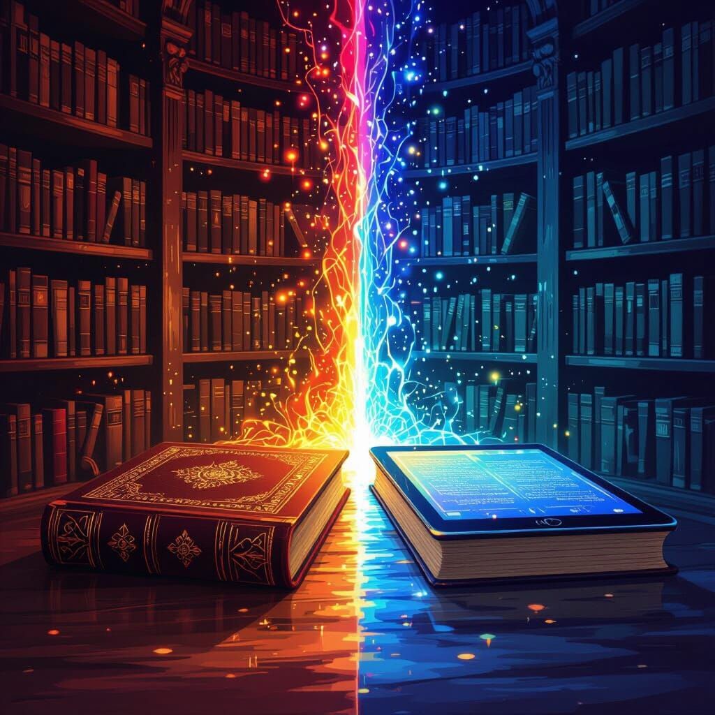 Digital vs Traditional Reading: A Bridge of Light