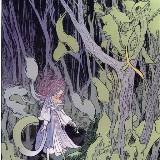 Fantasy Illustration in the Style of Charles Vess