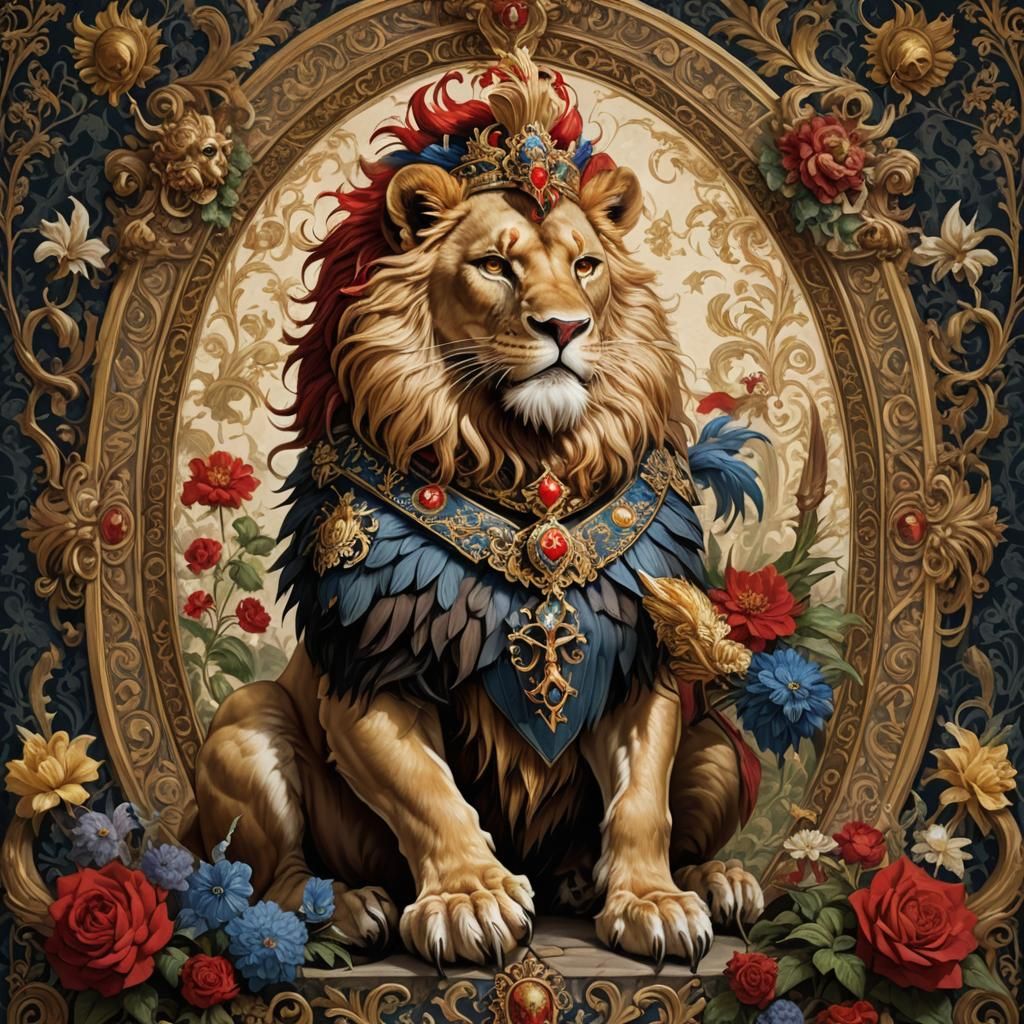 Lion-Rooster Chimera Concept Art