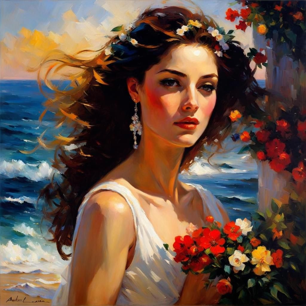 Ocean Twilight in Fauvist Impressionist Style