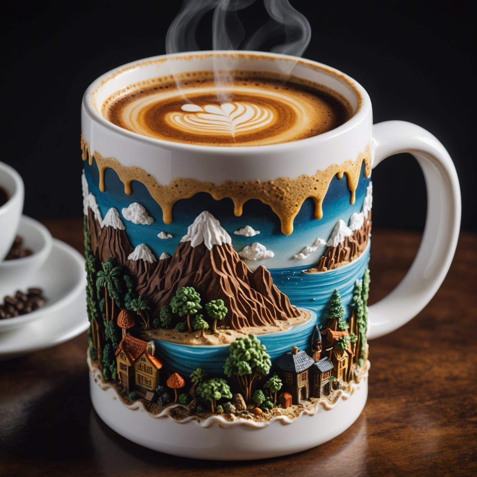 Magical Fairy Emerges from Coffee Steam