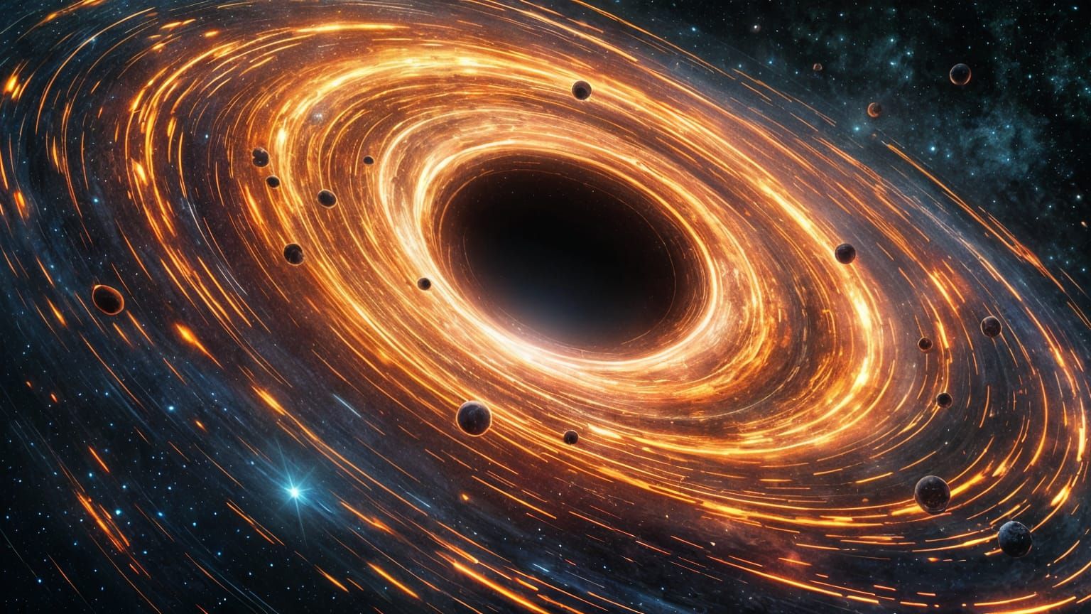 Cosmic Black Hole Holographic Artwork