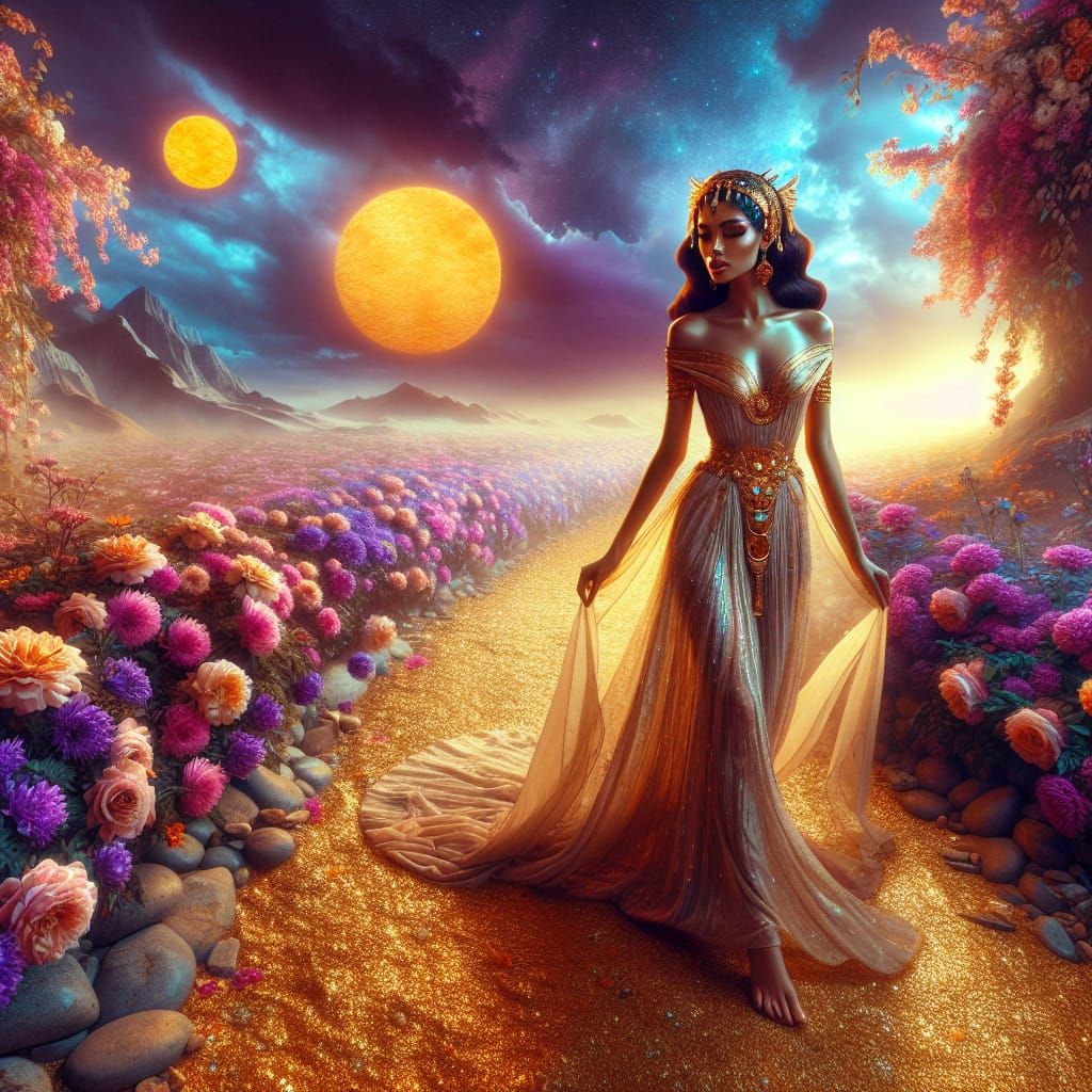 Egyptian Princess in Regal Splendor