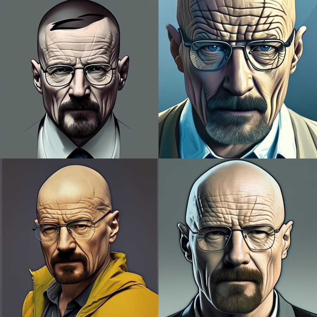 Hyperdetailed Portrait of Walter White