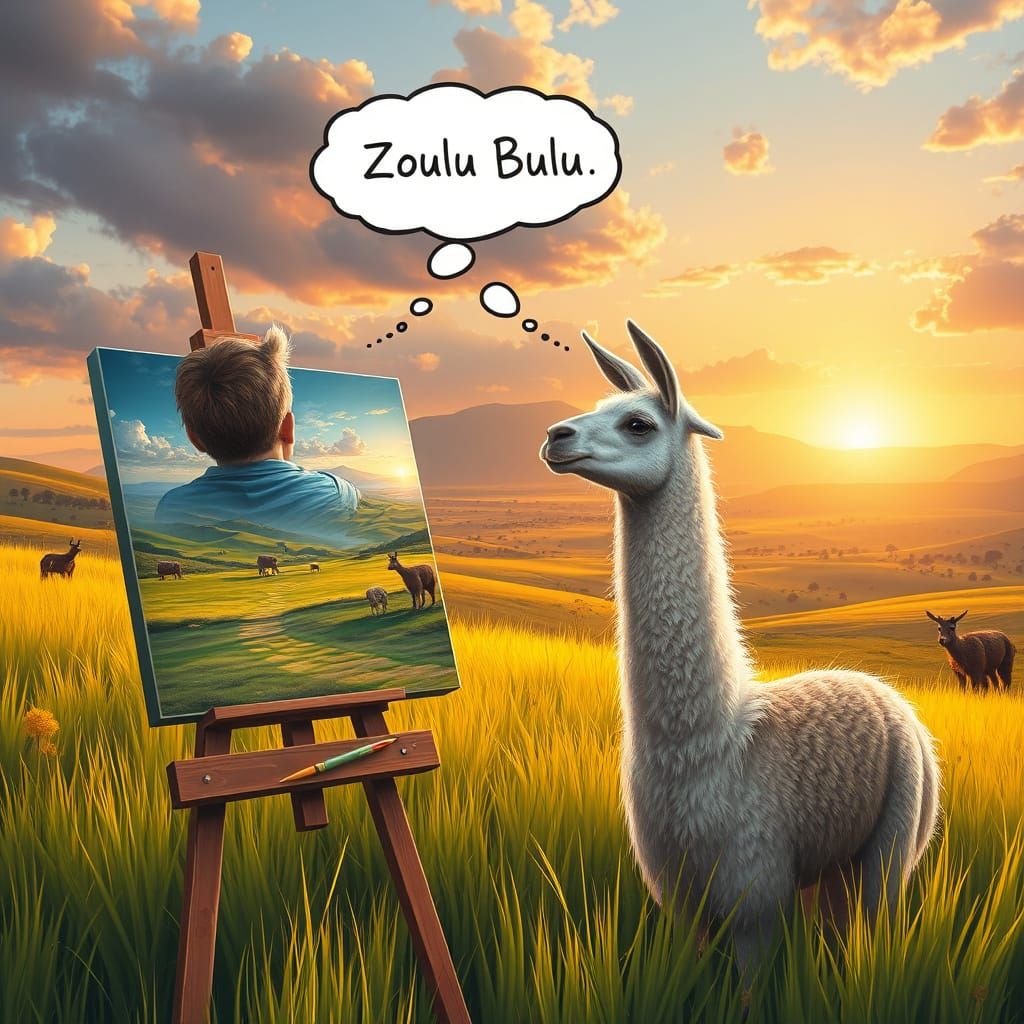 Painter Captures Sunrise Meadow in Whimsical Brushstrokes