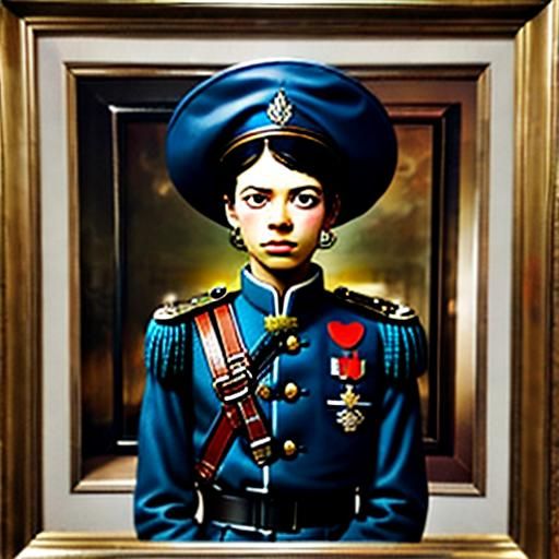 British Grenadier Portrait in Surreal Realism Style
