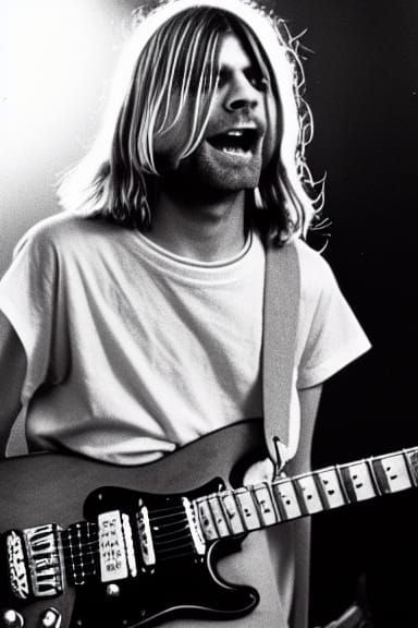 Distorted Portrait of Kurt Cobain