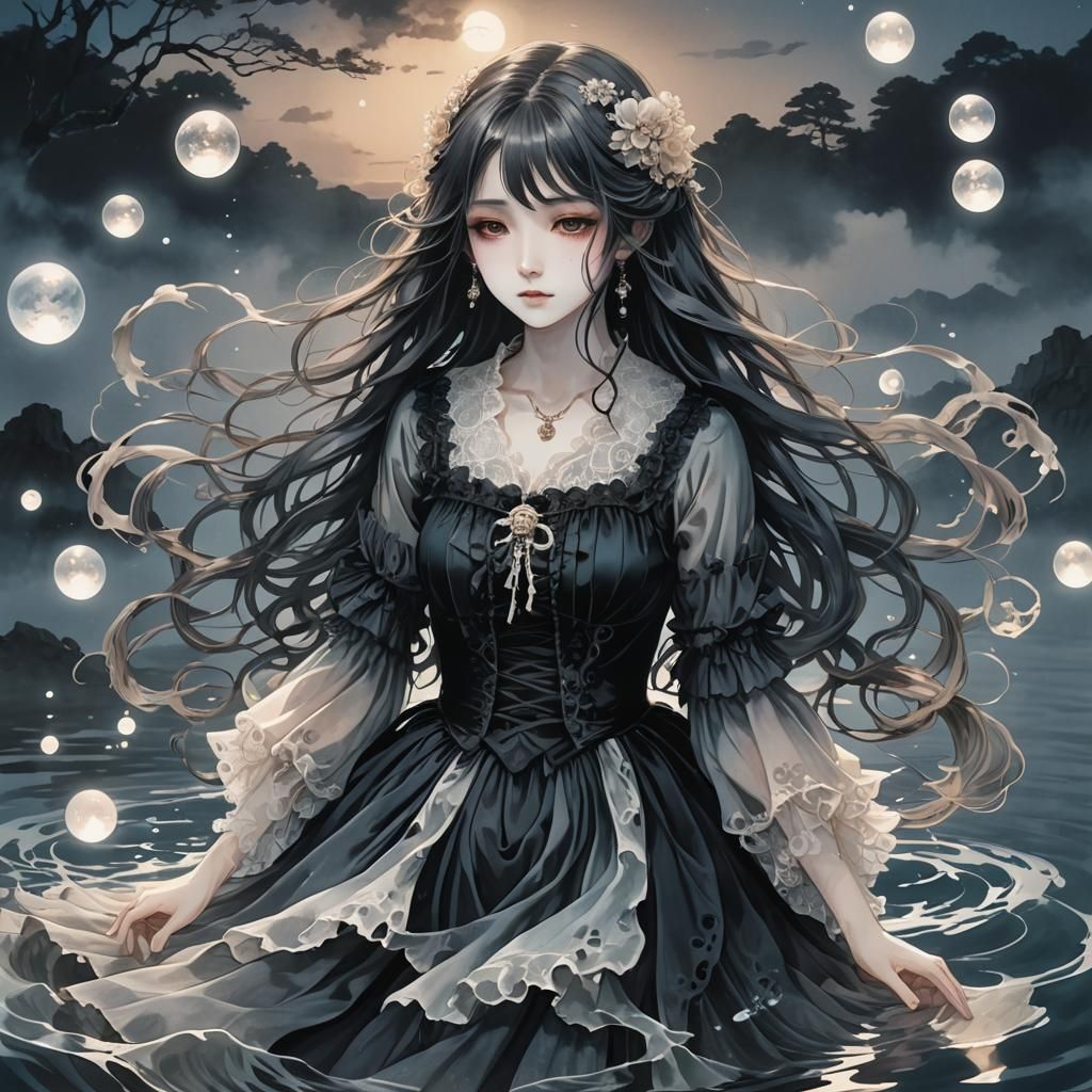 Ethereal Ghost in Japanese Anime Style