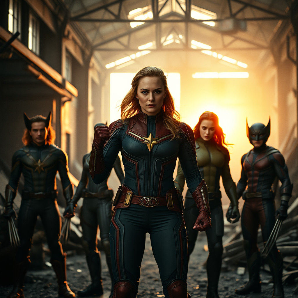 Ms Marvel and X-Men in Burned Factory, Cinematic Style