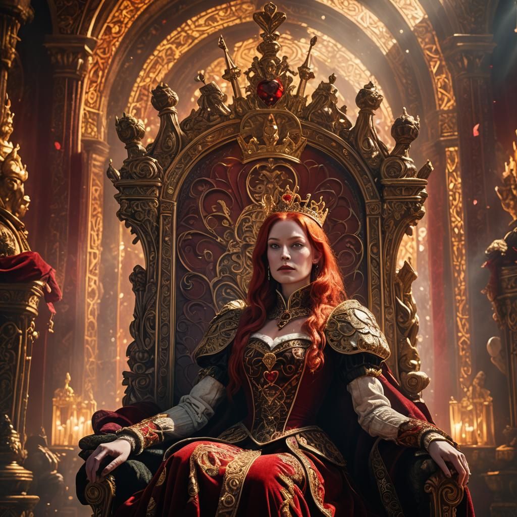 The Queen of Hearts on Her Throne