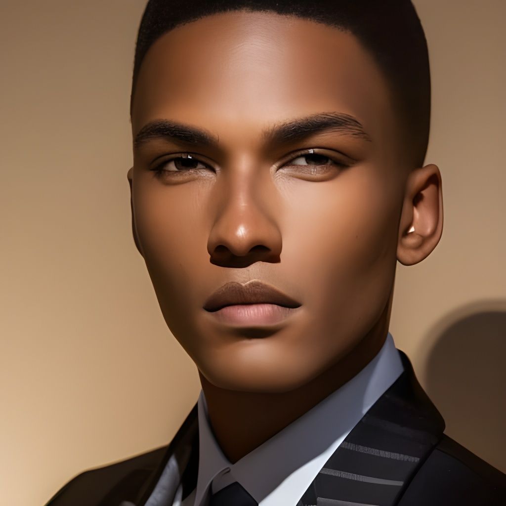 Handsome Man Portrait with Volumetric Lighting