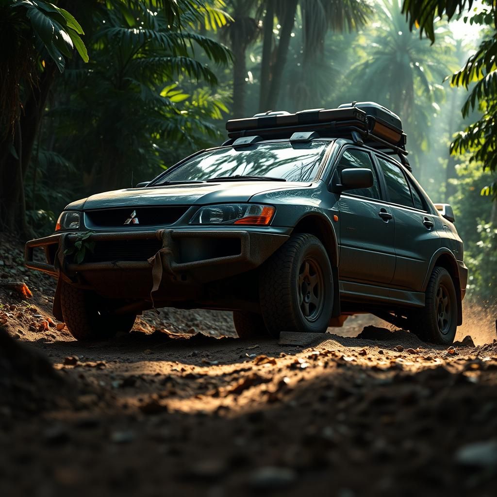 Mitsubishi Evo X Conquers Jungle Terrain