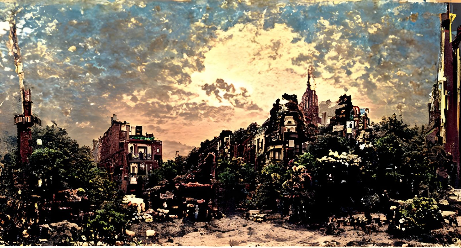 1800s Photograph of New York Lower East Side
