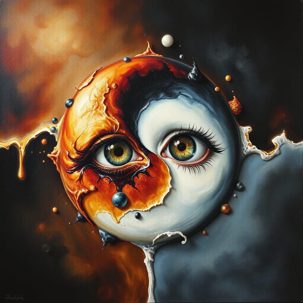 Surreal Yin Yang of Eyesological Harmony