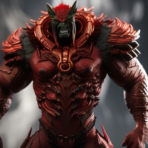 Hyperdetailed Muscular Man Shooting Mana in 3D Render